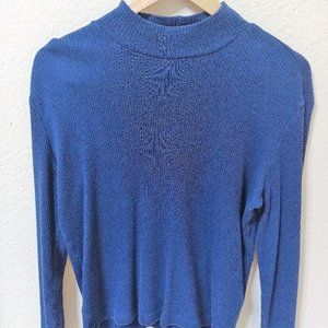 Women's Top, Large W-19", L-22" Ribbed Turtle Neck, Long Sleeves